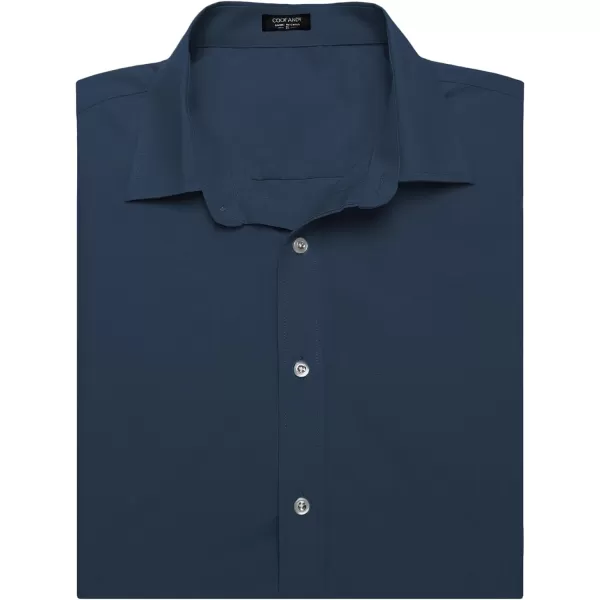 COOFANDY Men's Muscle Fit Dress Shirts Wrinkle-Free Short Sleeve Casual Button Down Shirt