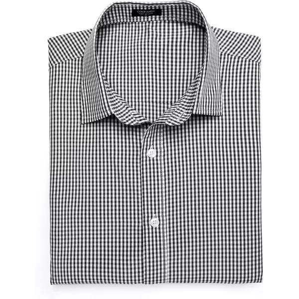 COOFANDY Men's Muscle Fit Dress Shirts Wrinkle-Free Short Sleeve Casual Button Down Shirt