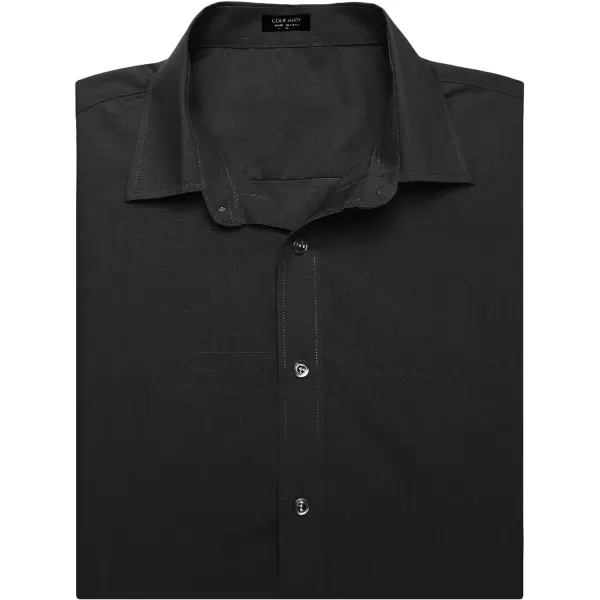 COOFANDY Men's Muscle Fit Dress Shirts Wrinkle-Free Short Sleeve Casual Button Down Shirt