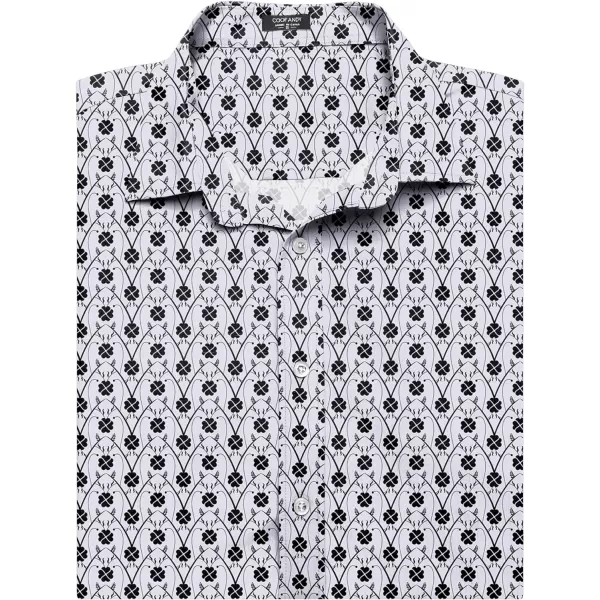 COOFANDY Men's Muscle Fit Dress Shirts Wrinkle-Free Short Sleeve Casual Button Down Shirt