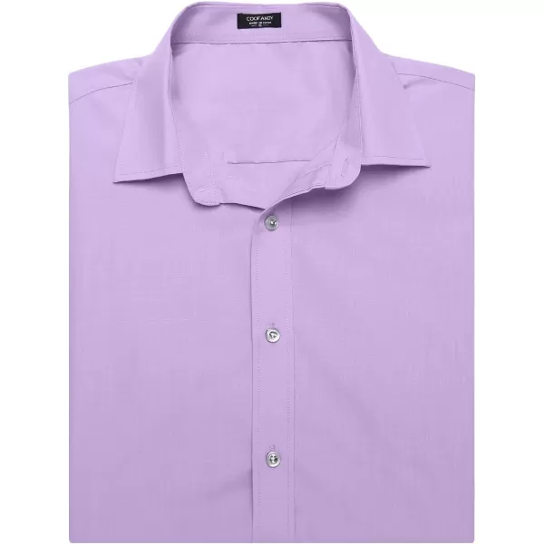 COOFANDY Men's Muscle Fit Dress Shirts Wrinkle-Free Short Sleeve Casual Button Down Shirt