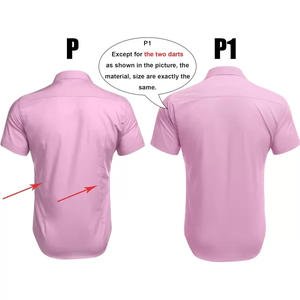 COOFANDY Men's Muscle Fit Dress Shirts Wrinkle-Free Short Sleeve Casual Button Down Shirt