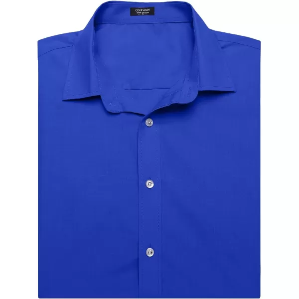 COOFANDY Men's Muscle Fit Dress Shirts Wrinkle-Free Short Sleeve Casual Button Down Shirt