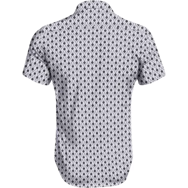 COOFANDY Men's Muscle Fit Dress Shirts Wrinkle-Free Short Sleeve Casual Button Down Shirt