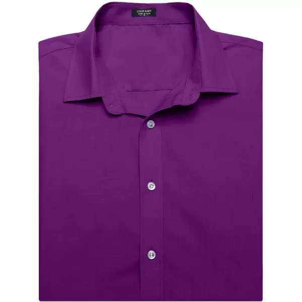 COOFANDY Men's Muscle Fit Dress Shirts Wrinkle-Free Short Sleeve Casual Button Down Shirt