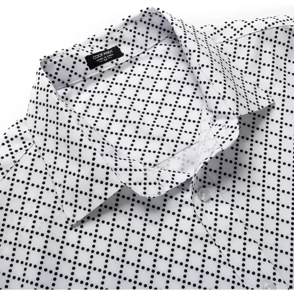 COOFANDY Men's Muscle Fit Dress Shirts Wrinkle-Free Short Sleeve Casual Button Down Shirt