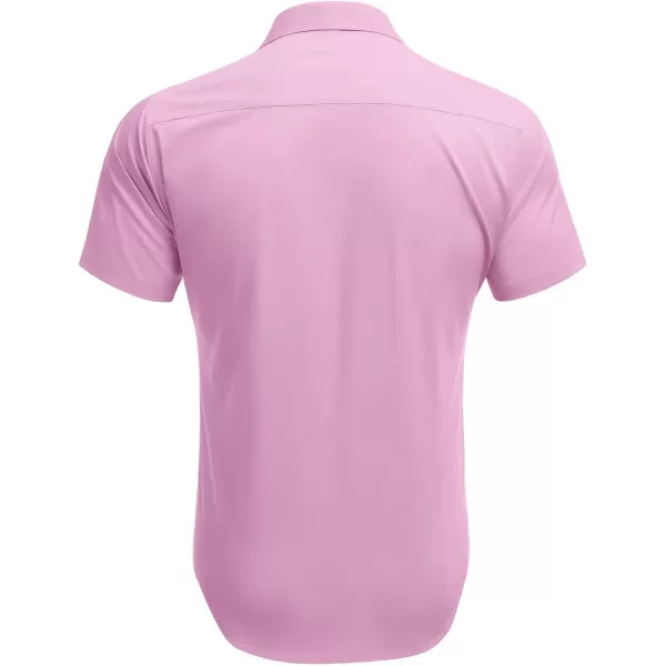 COOFANDY Men's Muscle Fit Dress Shirts Wrinkle-Free Short Sleeve Casual Button Down Shirt