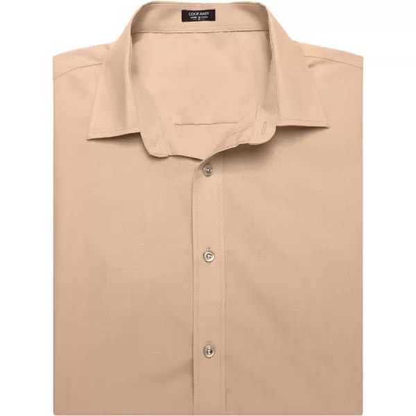 COOFANDY Men's Muscle Fit Dress Shirts Wrinkle-Free Short Sleeve Casual Button Down Shirt