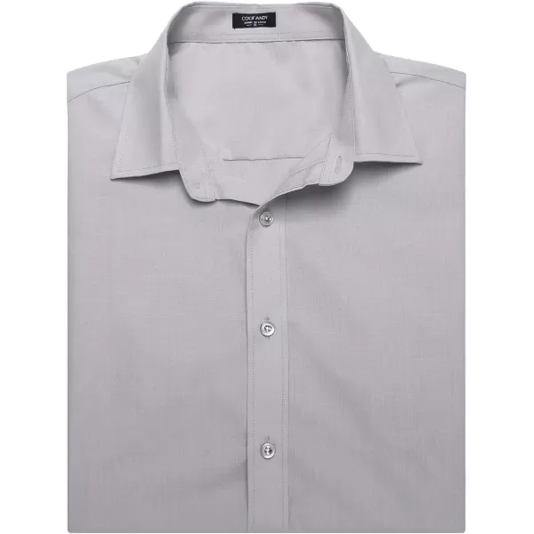COOFANDY Men's Muscle Fit Dress Shirts Wrinkle-Free Short Sleeve Casual Button Down Shirt