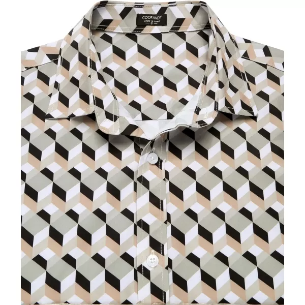 COOFANDY Men's Muscle Fit Dress Shirts Wrinkle-Free Short Sleeve Casual Button Down Shirt