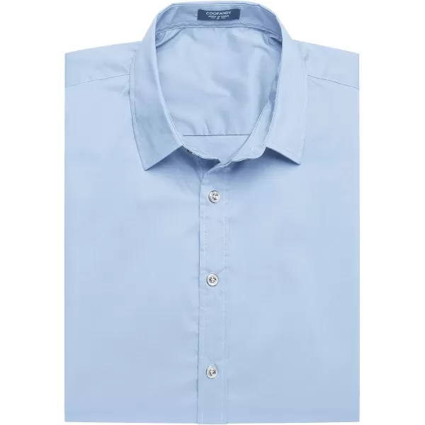 COOFANDY Men's Muscle Fit Dress Shirts Wrinkle-Free Short Sleeve Casual Button Down Shirt