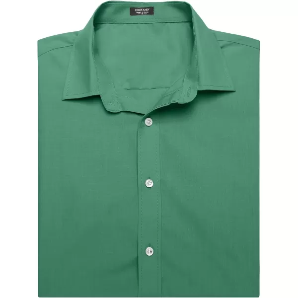 COOFANDY Men's Muscle Fit Dress Shirts Wrinkle-Free Short Sleeve Casual Button Down Shirt
