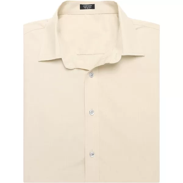 COOFANDY Men's Muscle Fit Dress Shirts Wrinkle-Free Short Sleeve Casual Button Down Shirt