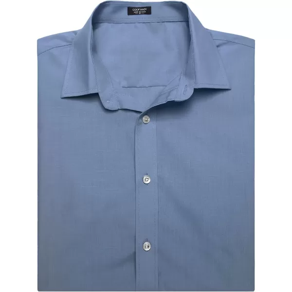 COOFANDY Men's Muscle Fit Dress Shirts Wrinkle-Free Short Sleeve Casual Button Down Shirt