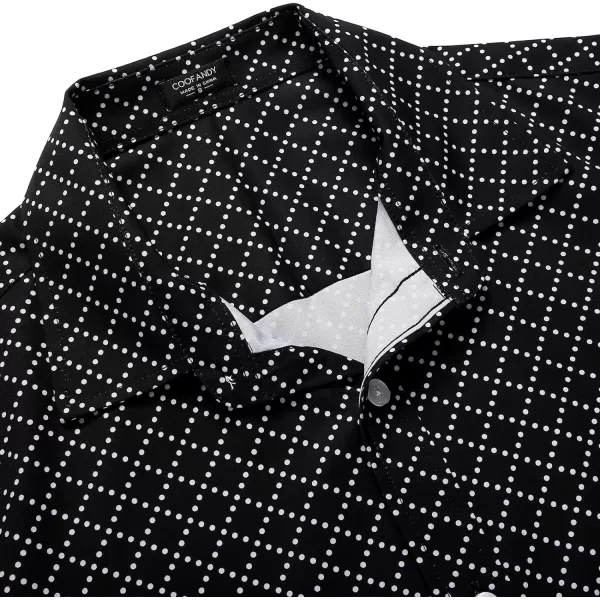 COOFANDY Men's Muscle Fit Dress Shirts Wrinkle-Free Short Sleeve Casual Button Down Shirt
