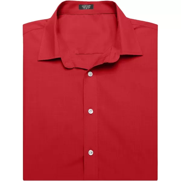 COOFANDY Men's Muscle Fit Dress Shirts Wrinkle-Free Short Sleeve Casual Button Down Shirt