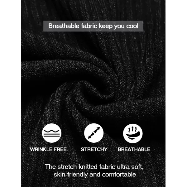COOFANDY Men's Muscle T Shirts Stretch Short Sleeve V Neck Bodybuilding Workout Tee Shirts Ribbed Knit Shirt