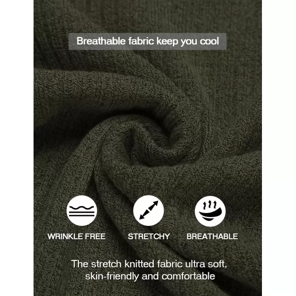 COOFANDY Men's Muscle T Shirts Stretch Short Sleeve V Neck Bodybuilding Workout Tee Shirts Ribbed Knit Shirt