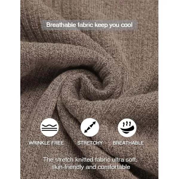 COOFANDY Men's Muscle T Shirts Stretch Short Sleeve V Neck Bodybuilding Workout Tee Shirts Ribbed Knit Shirt