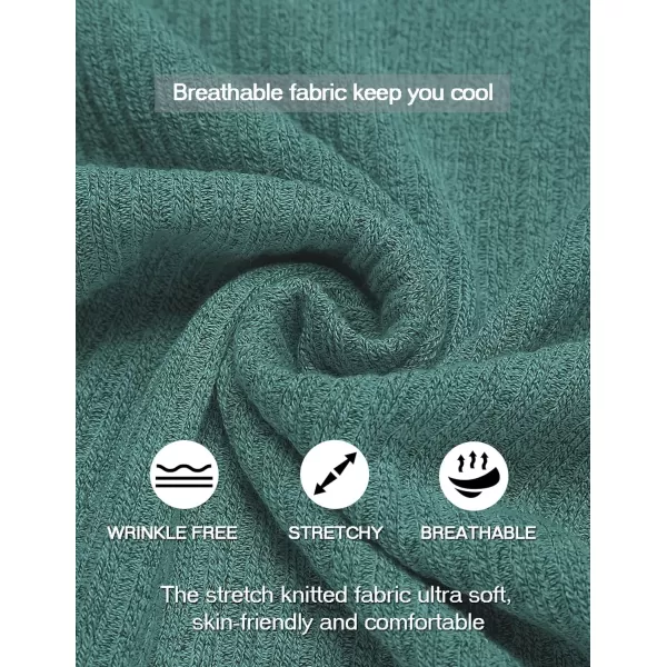 COOFANDY Men's Muscle T Shirts Stretch Short Sleeve V Neck Bodybuilding Workout Tee Shirts Ribbed Knit Shirt