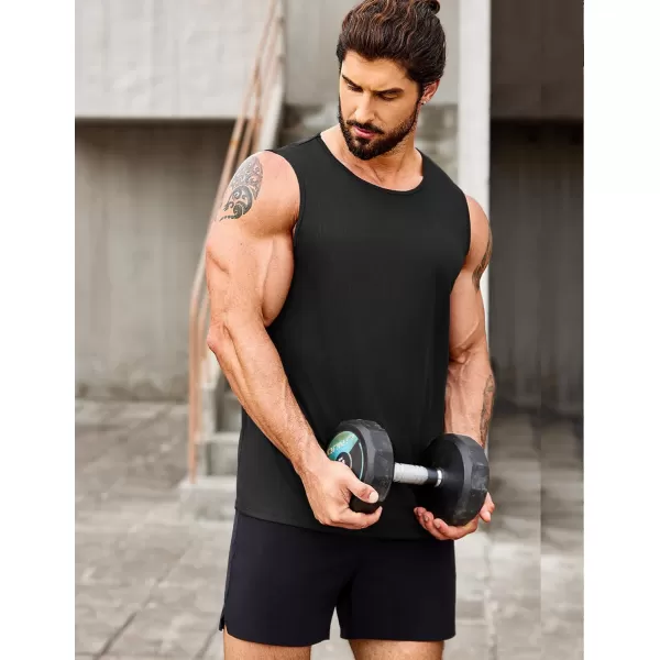 COOFANDY Men's Muscle Tank Tops Quick Dry 2 Pack Workout Gym Tanks Casual Sleeveless T Shirts
