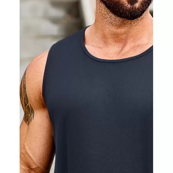COOFANDY Men's Muscle Tank Tops Quick Dry 2 Pack Workout Gym Tanks Casual Sleeveless T Shirts