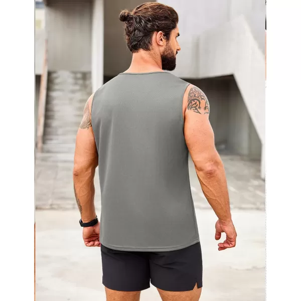 COOFANDY Men's Muscle Tank Tops Quick Dry 2 Pack Workout Gym Tanks Casual Sleeveless T Shirts