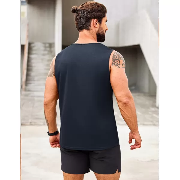 COOFANDY Men's Muscle Tank Tops Quick Dry 2 Pack Workout Gym Tanks Casual Sleeveless T Shirts