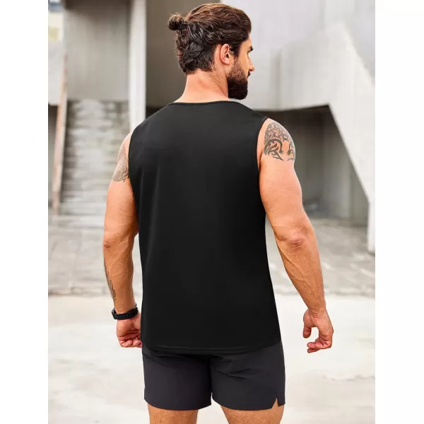 COOFANDY Men's Muscle Tank Tops Quick Dry 2 Pack Workout Gym Tanks Casual Sleeveless T Shirts