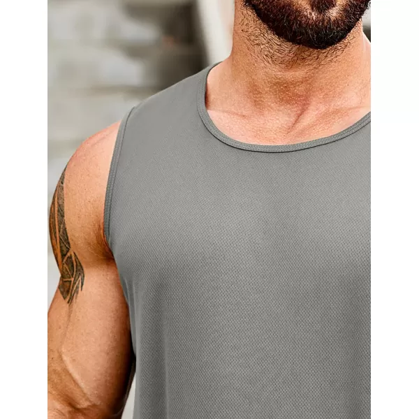 COOFANDY Men's Muscle Tank Tops Quick Dry 2 Pack Workout Gym Tanks Casual Sleeveless T Shirts