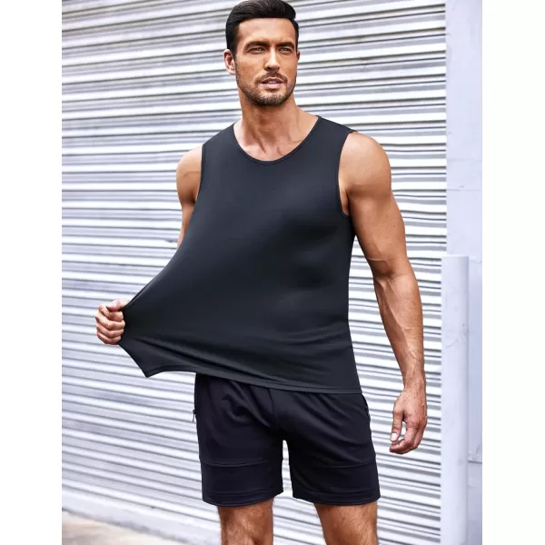 COOFANDY Men's Muscle Tank Tops Quick Dry 2 Pack Workout Gym Tanks Casual Sleeveless T Shirts
