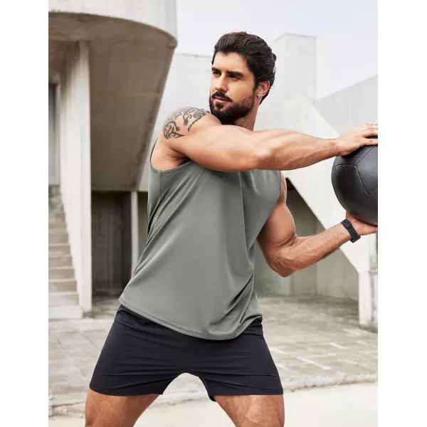 COOFANDY Men's Muscle Tank Tops Quick Dry 2 Pack Workout Gym Tanks Casual Sleeveless T Shirts