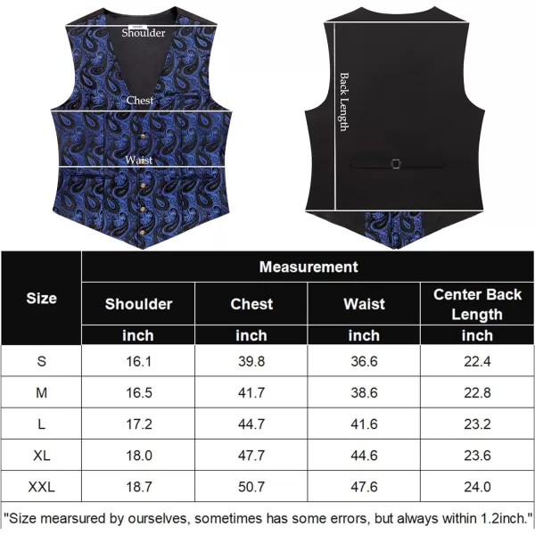 COOFANDY Men's Paisley Vests Victorian Steampunk Gothic Suit Vest Slim Fit V-Neck Tuxedo Waistcoat