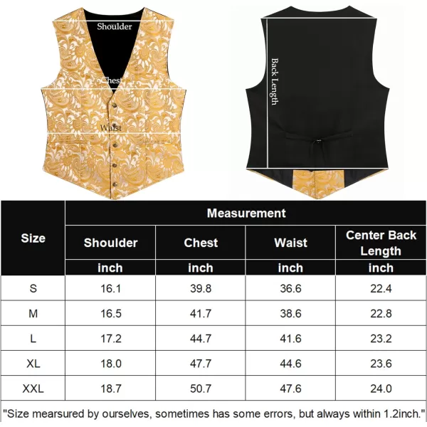 COOFANDY Men's Paisley Vests Victorian Steampunk Gothic Suit Vest Slim Fit V-Neck Tuxedo Waistcoat