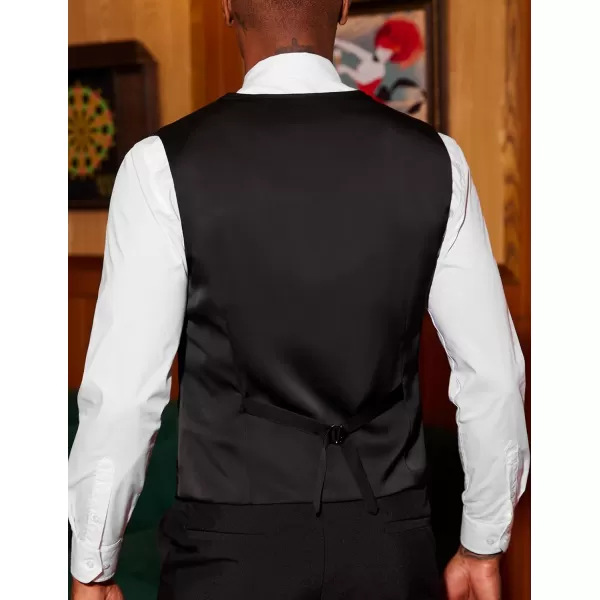 COOFANDY Men's Paisley Vests Victorian Steampunk Gothic Suit Vest Slim Fit V-Neck Tuxedo Waistcoat