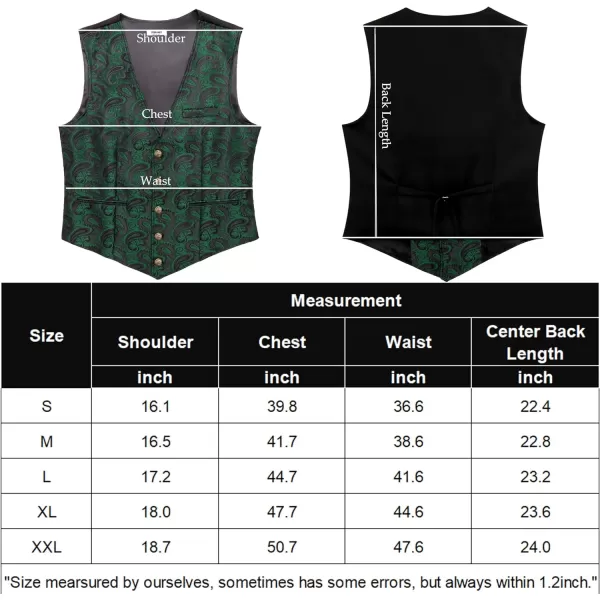 COOFANDY Men's Paisley Vests Victorian Steampunk Gothic Suit Vest Slim Fit V-Neck Tuxedo Waistcoat