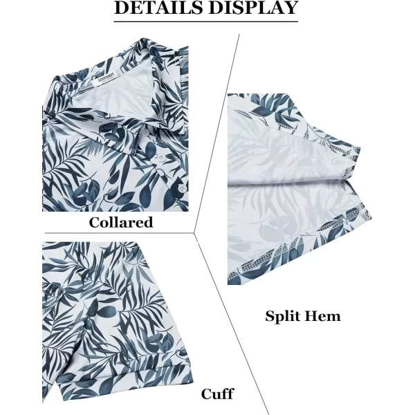 COOFANDY Men's Polo Shirts Short Sleeve Print Performance Golf Shirts Fashion Casual Beach Collared T-Shirts)