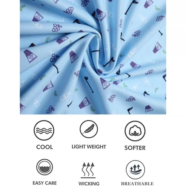 COOFANDY Men's Polo Shirts Short Sleeve Print Performance Golf Shirts Fashion Casual Beach Collared T-Shirts)