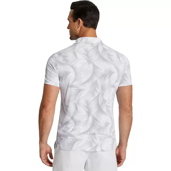 COOFANDY Men's Polo Shirts Short Sleeve Print Performance Golf Shirts Fashion Casual Beach Collared T-Shirts