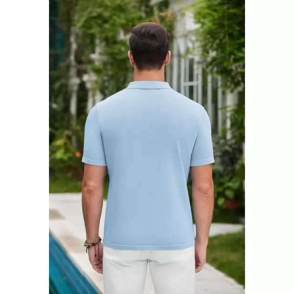 COOFANDY Mens Polo Shirts Vintage Bowling Shirt Casual Button Down Shirts Short Sleeve Knit Shirt Summer Hawaiian Beach Shirt