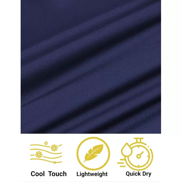 COOFANDY Men's Quick Dry Golf Polo Shirts Short Sleeve Henley Shirt Active Athletic Collarless Sports T Shirts