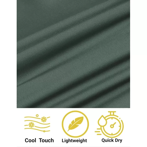 COOFANDY Men's Quick Dry Golf Polo Shirts Short Sleeve Henley Shirt Active Athletic Collarless Sports T Shirts