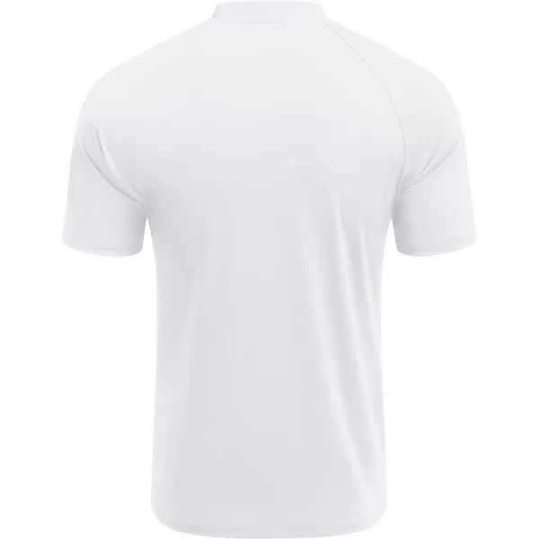 COOFANDY Men's Quick Dry Golf Polo Shirts Short Sleeve Henley Shirt Active Athletic Collarless Sports T Shirts