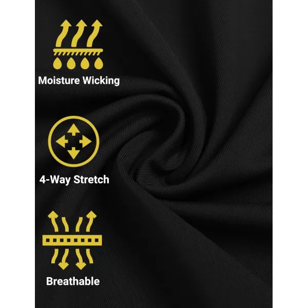 COOFANDY Men's Quick Dry Golf Polo Shirts Short Sleeve Henley Shirt Active Athletic Collarless Sports T Shirts