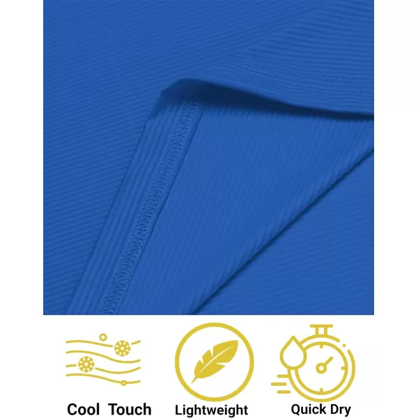 COOFANDY Men's Quick Dry Golf Polo Shirts Short Sleeve Henley Shirt Active Athletic Collarless Sports T Shirts