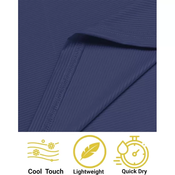 COOFANDY Men's Quick Dry Golf Polo Shirts Short Sleeve Henley Shirt Active Athletic Collarless Sports T Shirts