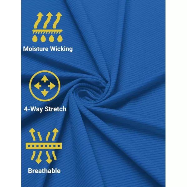 COOFANDY Men's Quick Dry Golf Polo Shirts Short Sleeve Henley Shirt Active Athletic Collarless Sports T Shirts