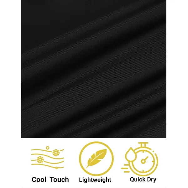 COOFANDY Men's Quick Dry Golf Polo Shirts Short Sleeve Henley Shirt Active Athletic Collarless Sports T Shirts