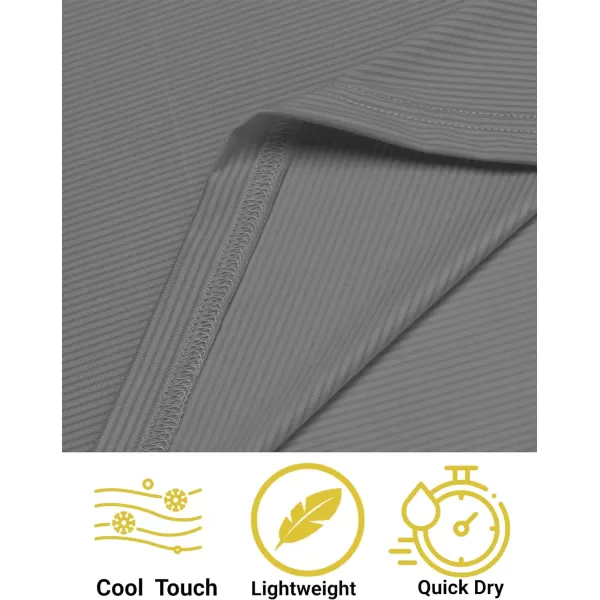 COOFANDY Men's Quick Dry Golf Polo Shirts Short Sleeve Henley Shirt Active Athletic Collarless Sports T Shirts
