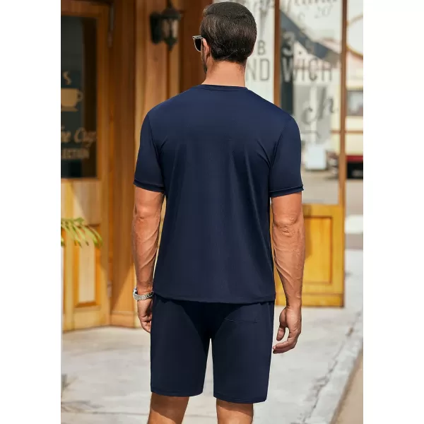COOFANDY Men's Short Sets 2 Piece Outfits Summer Short Sleeve T Shirt and Shorts Tracksuit Sets Casual Athletic Sports Suit